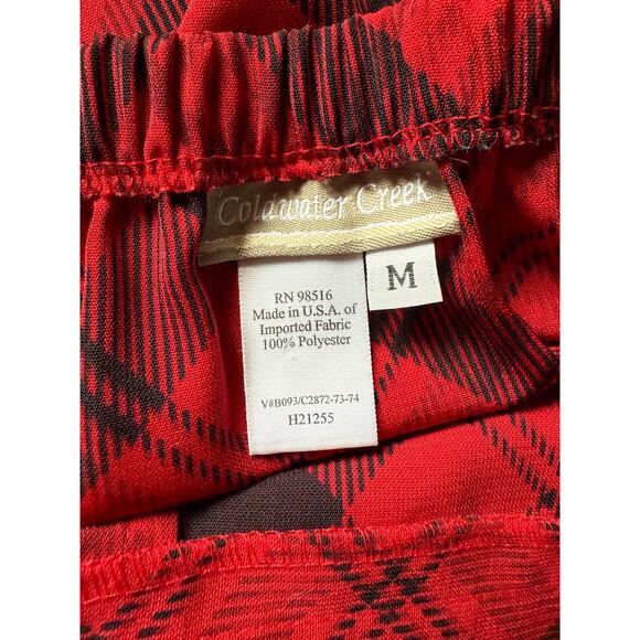 Coldwater Creek Maxi Red Plaid Tartan Skirt Christmas Holiday Party Winter 90s - Picture 11 of 12
